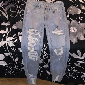 American Eagle hi rise jegging crop